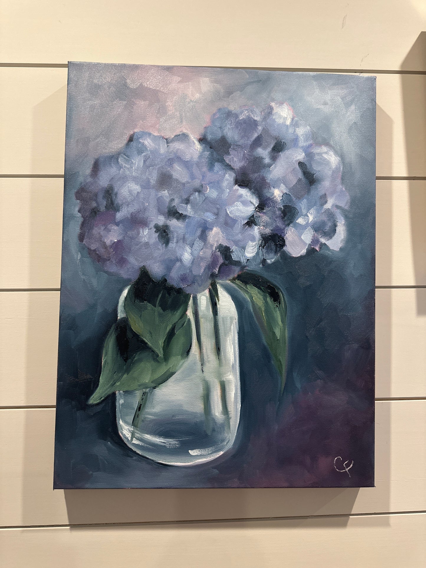 Hydrangeas Oil Painting by Cindy Flynn