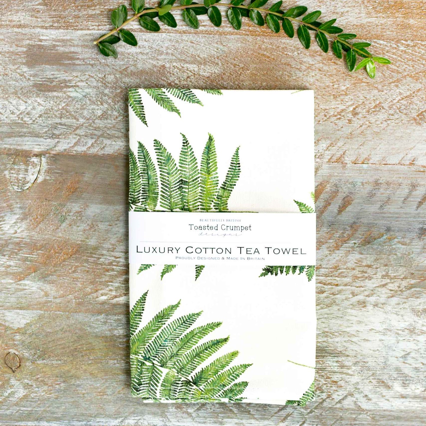 Toasted Crumpet - Woodland Fern Pure Tea Towel