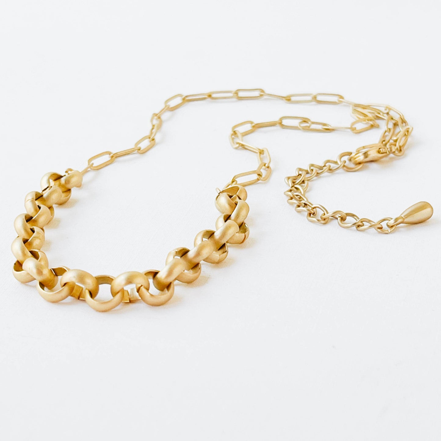Nest Pretty Things - Two Style Gold Paperclip and Rolo and Necklace