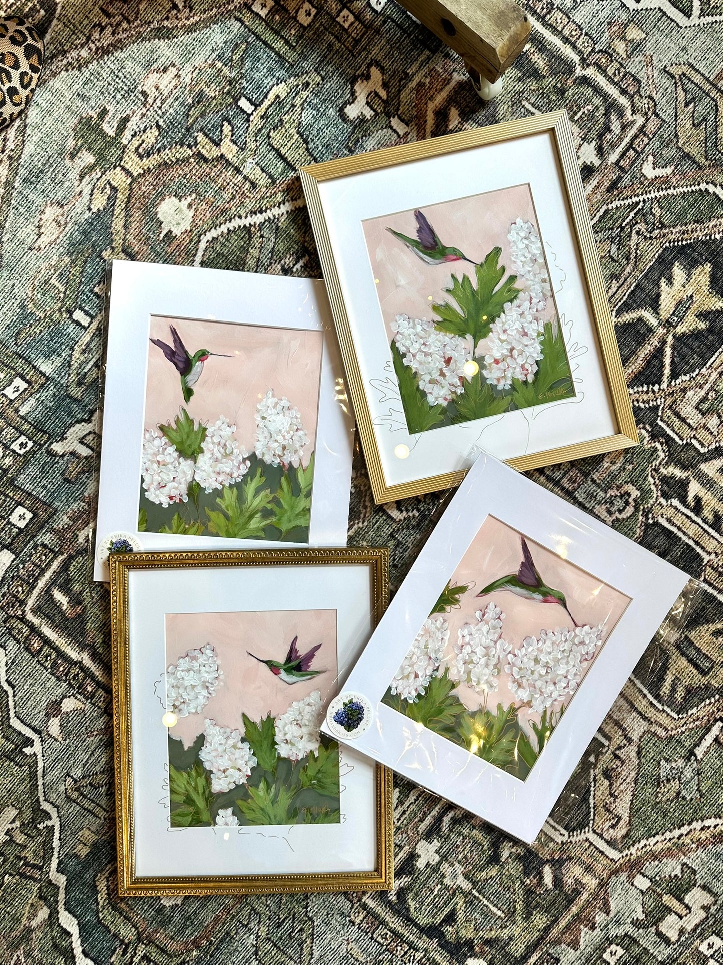 Hummingbird & Oakleaf No. 3 - Acrylic on Paper