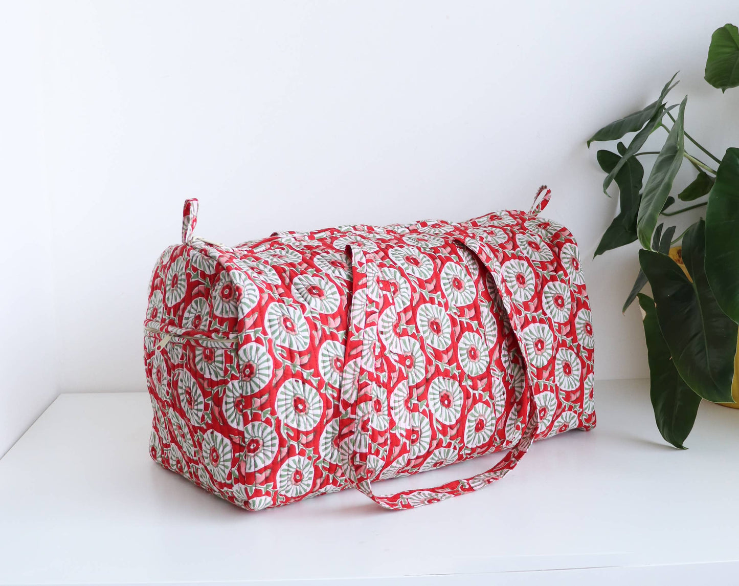 TerraWeave - Floral Women's Quilted Weekender Overnight Gym Hospital Bag