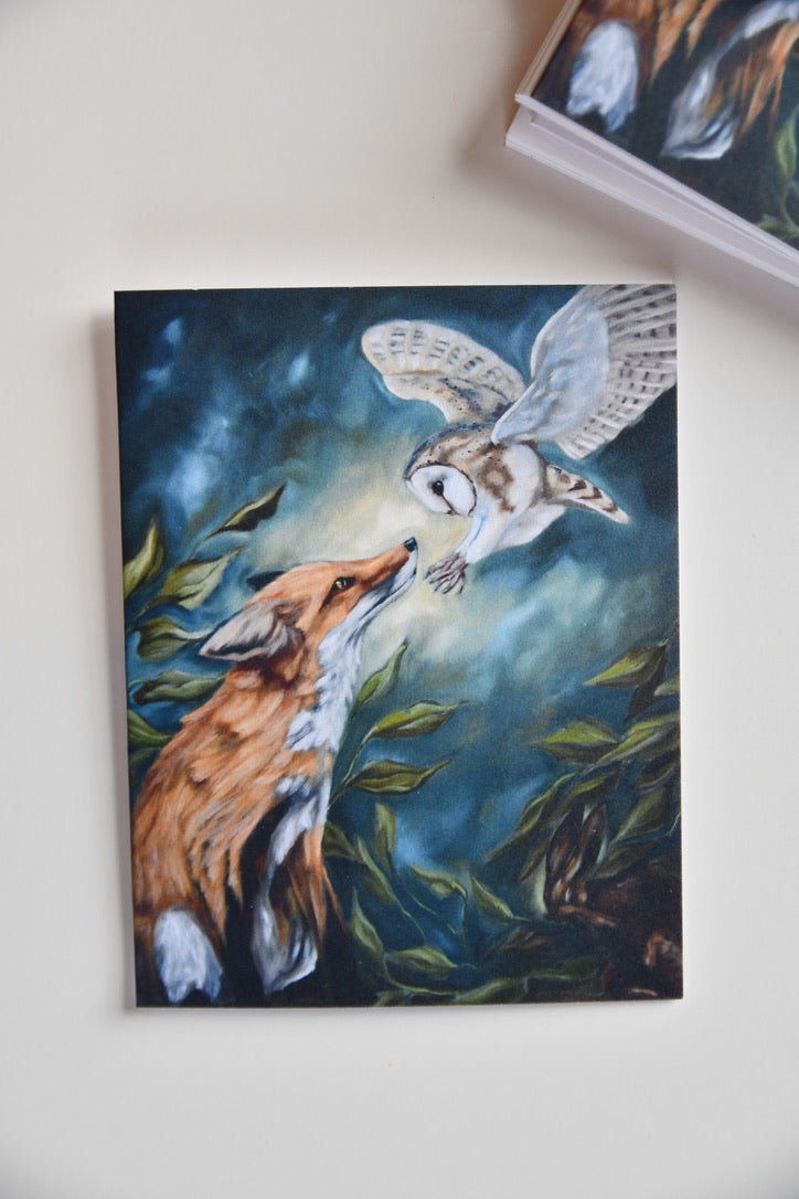 The Encounter - Fox & Owl Notecard Set