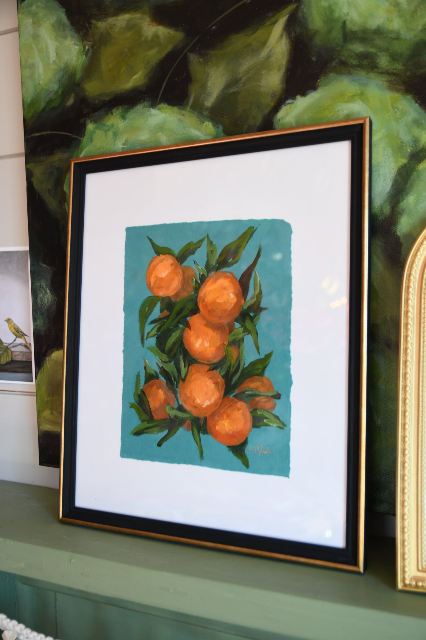 Oranges on Handmade Paper