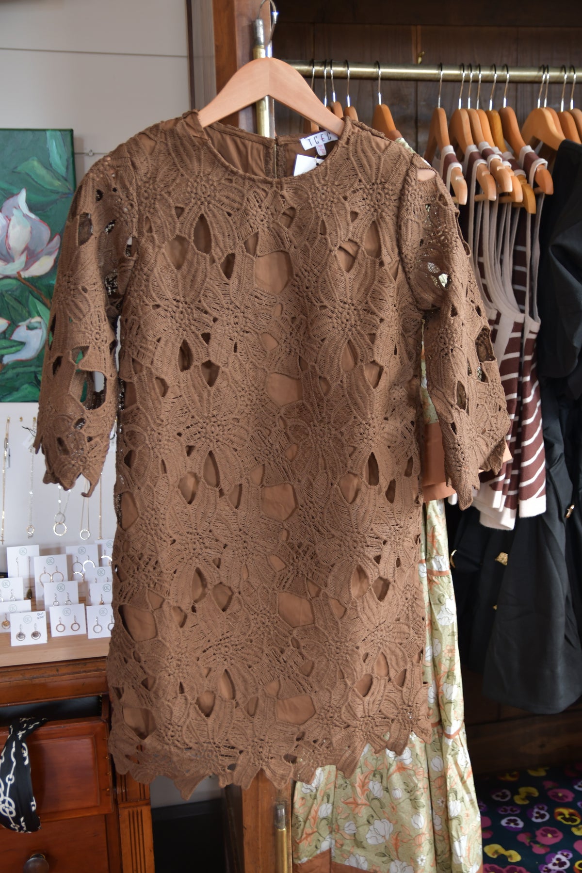 Amy Chocolate Lace Dress
