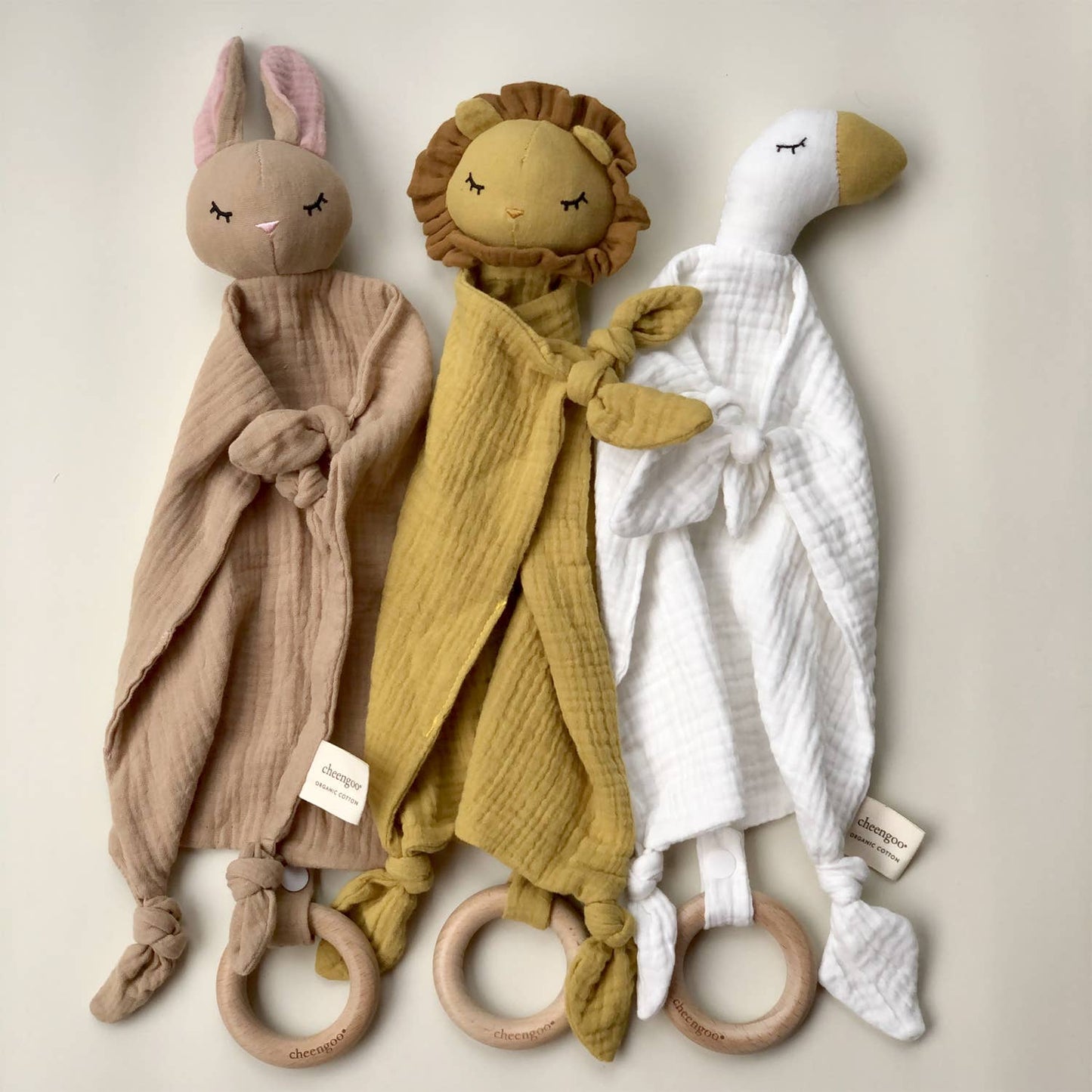 Cheengoo - Organic Snuggle Lovey Blanket - Goose