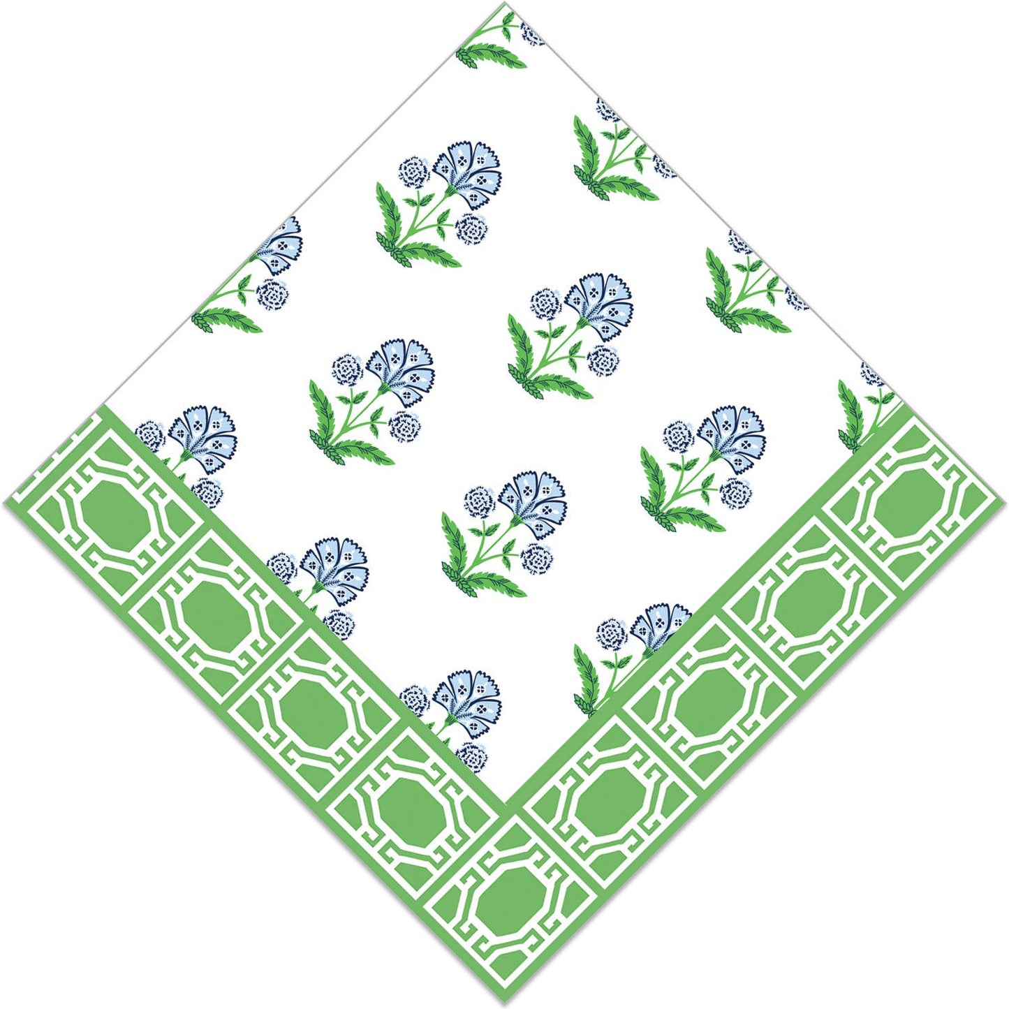 WH Hostess Social Stationery - In Stock WH Paper Cocktail Napkins | Floral Block Print