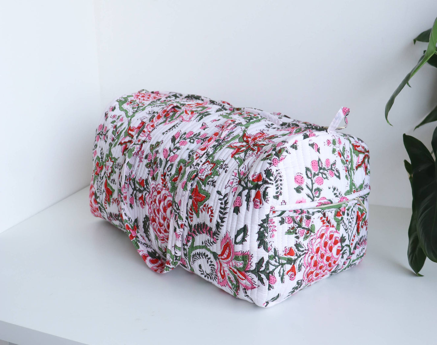 TerraWeave - Floral Women's Quilted Weekender Overnight Gym Hospital Bag