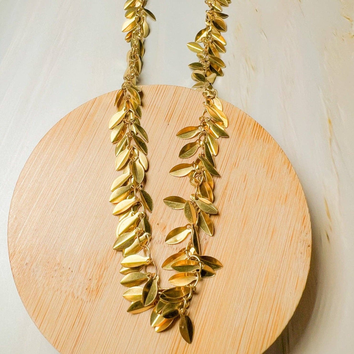 Santore Jewelry Company - Garland Leaf Chain Necklace