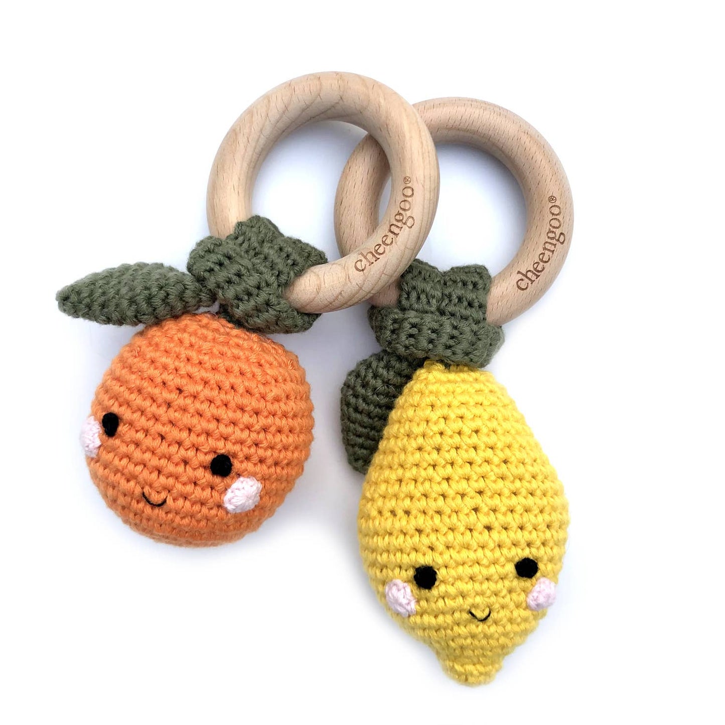 Cheengoo - Orange Teething Rattle
