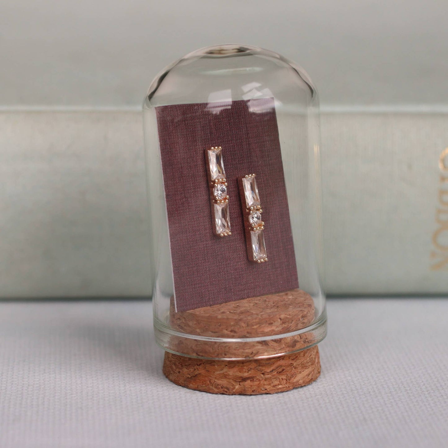 Silk Purse, Sow's Ear - Classic Art Deco Baguette Stud Earrings