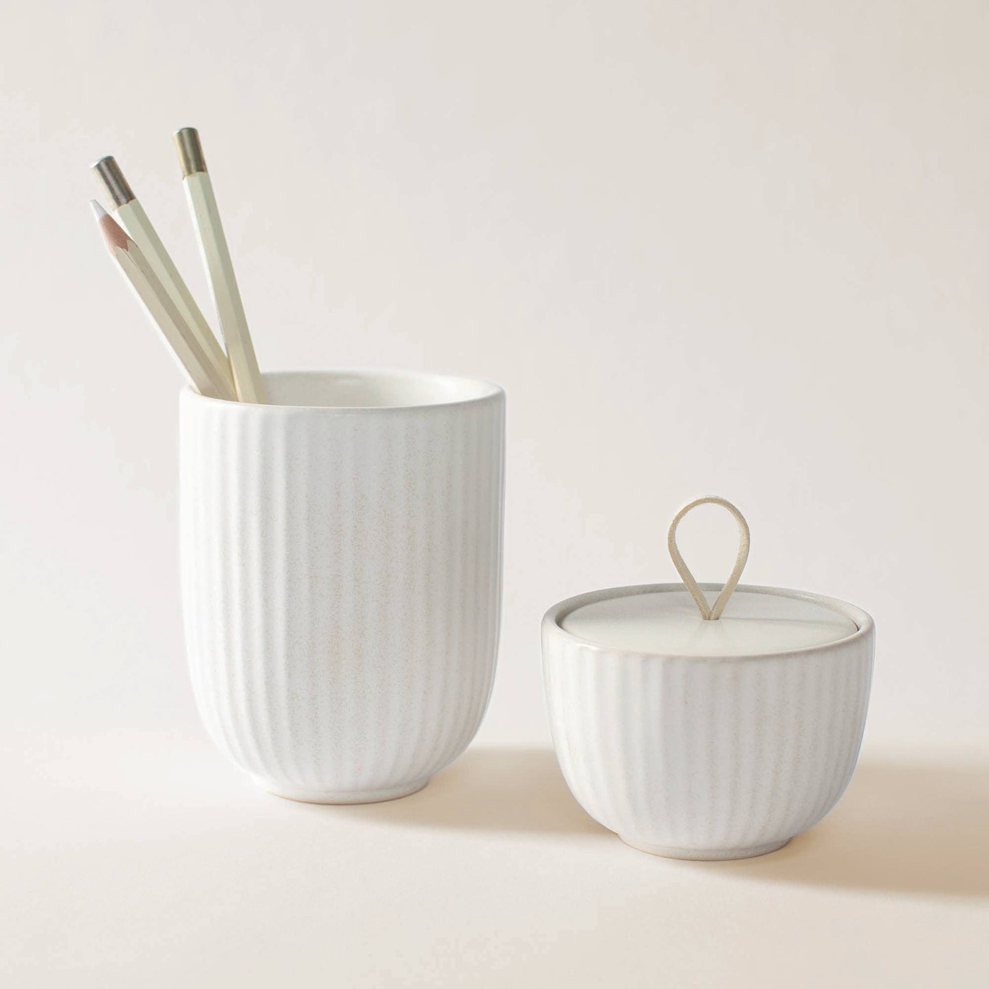 Ribbed Trinket Box - Canvas River