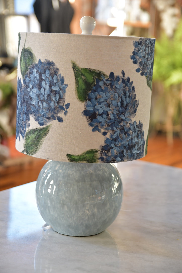 Hydrangea Painted Lamp Commission Request