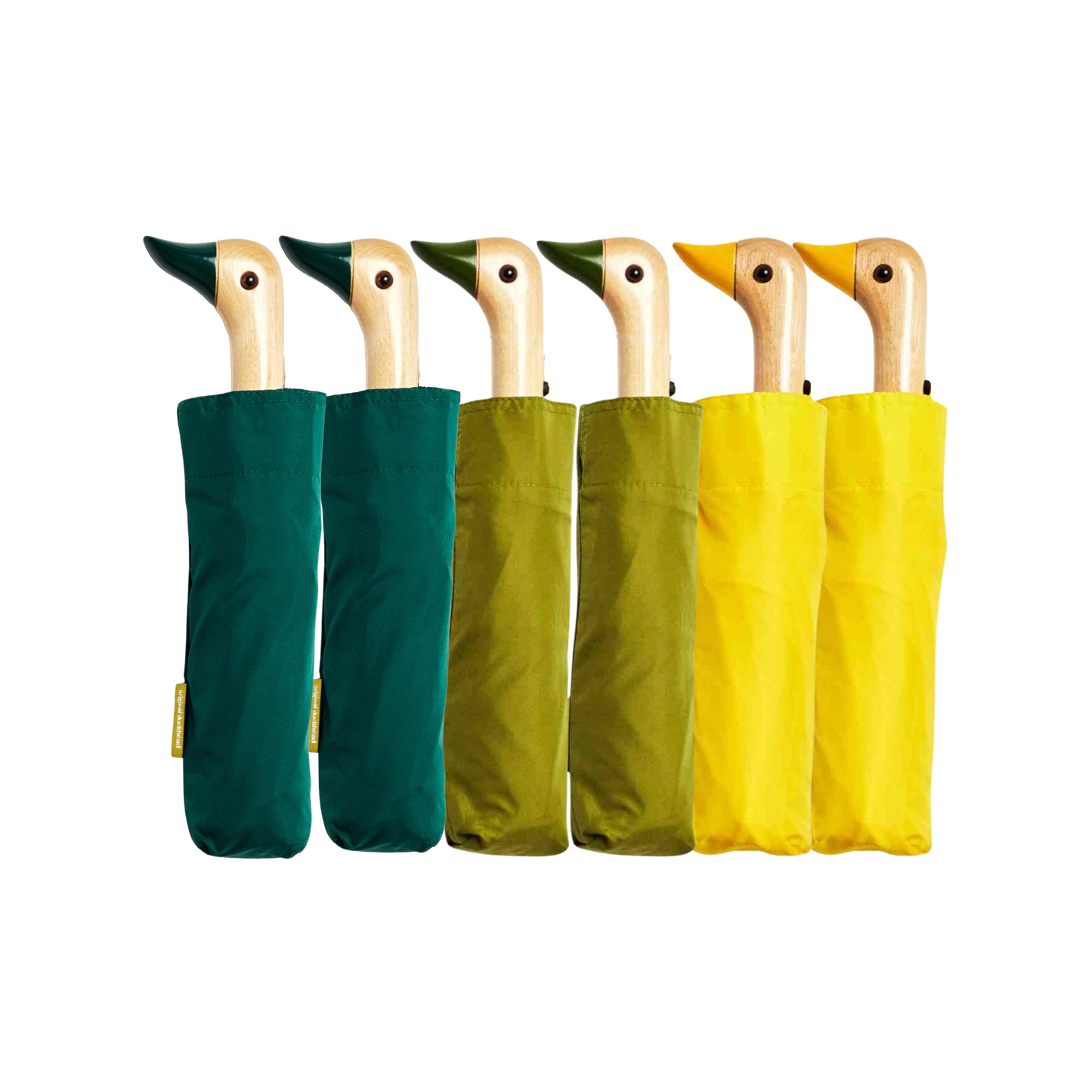 Original Duckhead USA - NEW! Multipack - Forest/Olive/Yellow Duck Umbrellas - 6 pcs