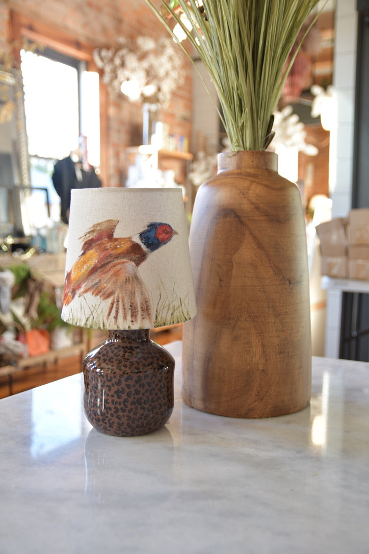 Flying Pheasant Painted Lamp