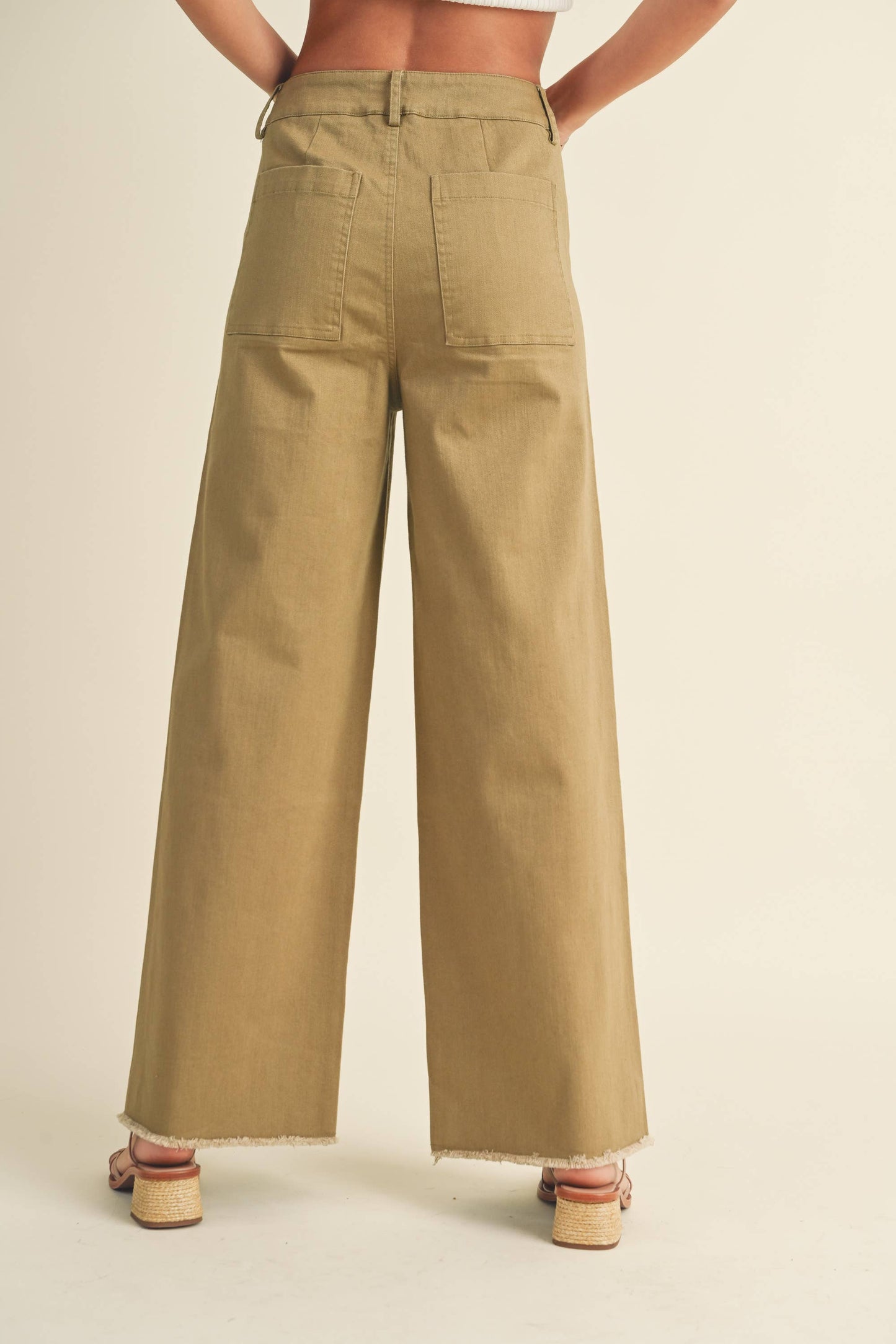 STRETCHED COTTON COLOR PANTS:S