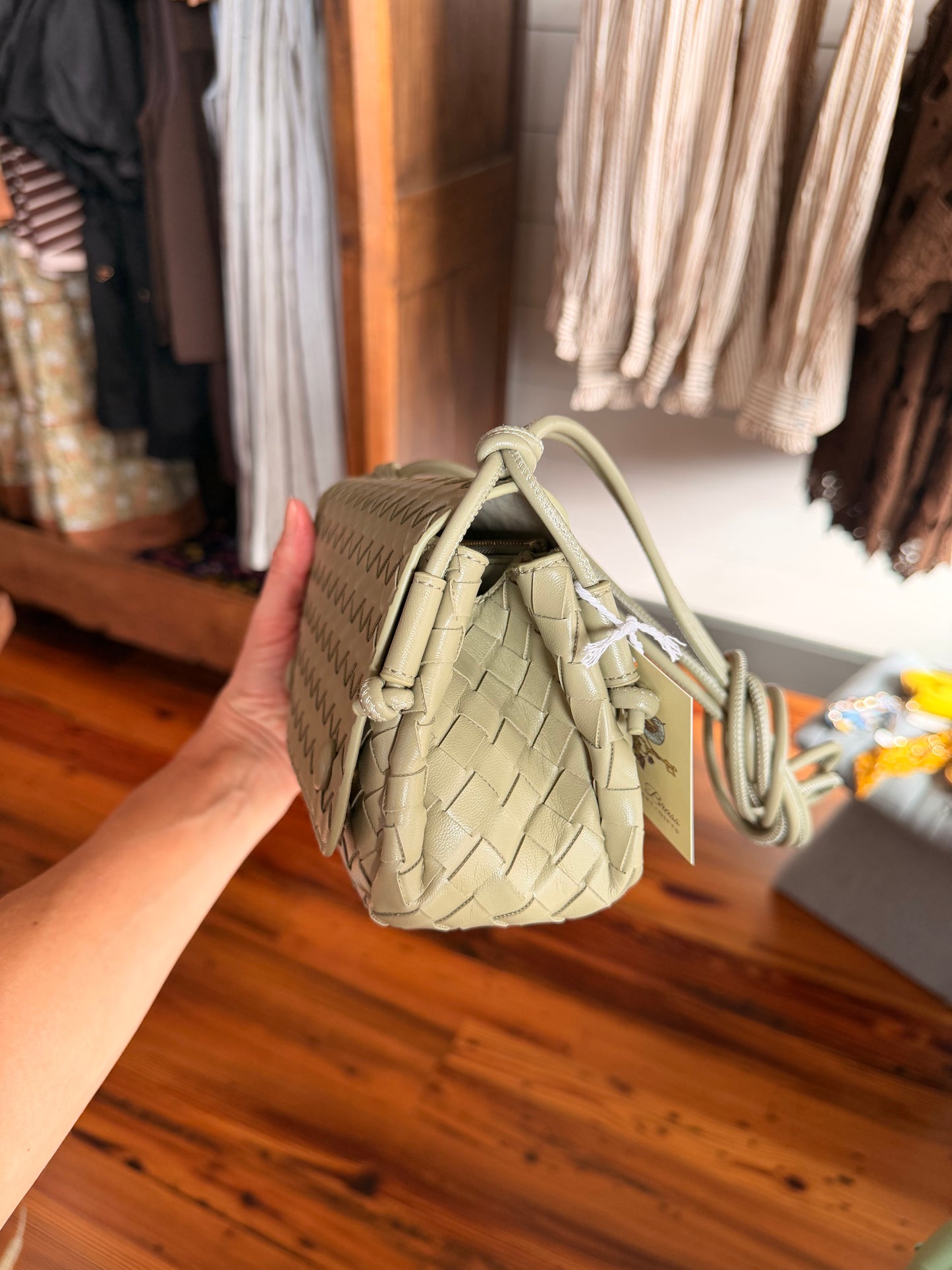 Handbag - Sage Green / Woven