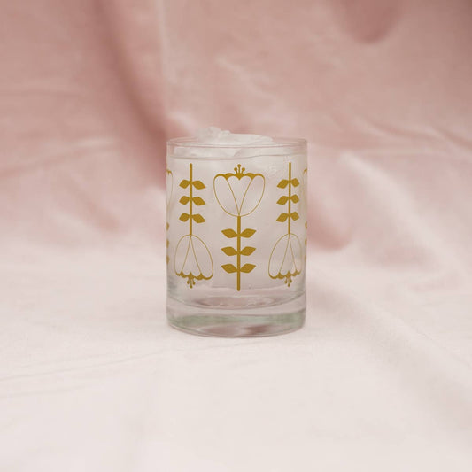 Tiny Deer Studio - Double Old Fashioned Glass - Tulips: Green