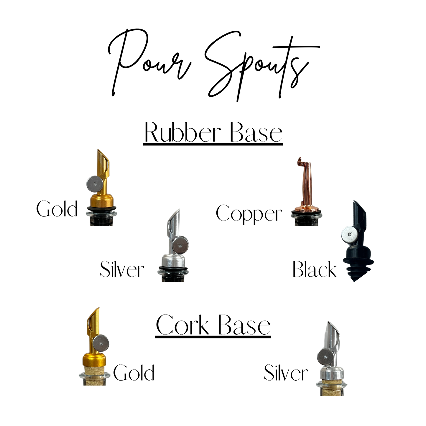 The Bottle Shoppe - 16 oz Apothecary Amber Glass Bottle with Pour Spout: Copper Rubber