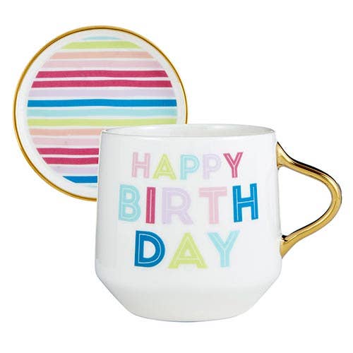 Slant Collections by Creative Brands - Mug & Coaster Lid - Happy Birthday