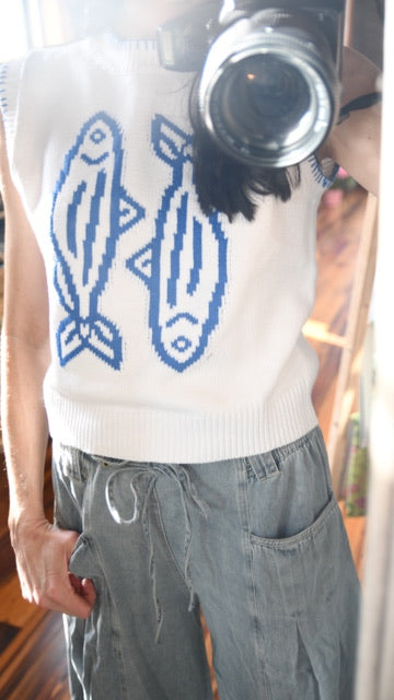 Lydia Fish Graphic Top