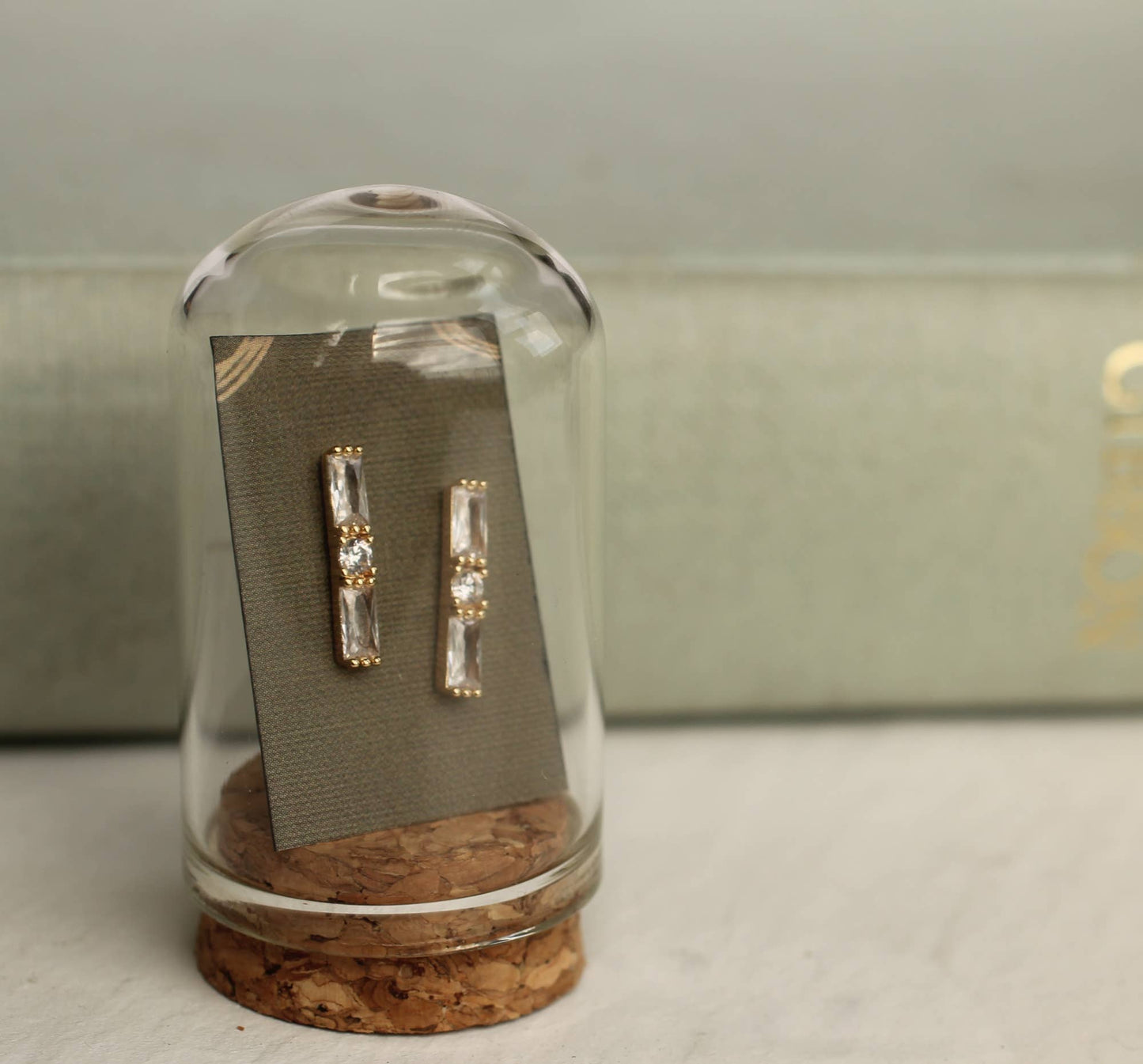 Silk Purse, Sow's Ear - Classic Art Deco Baguette Stud Earrings