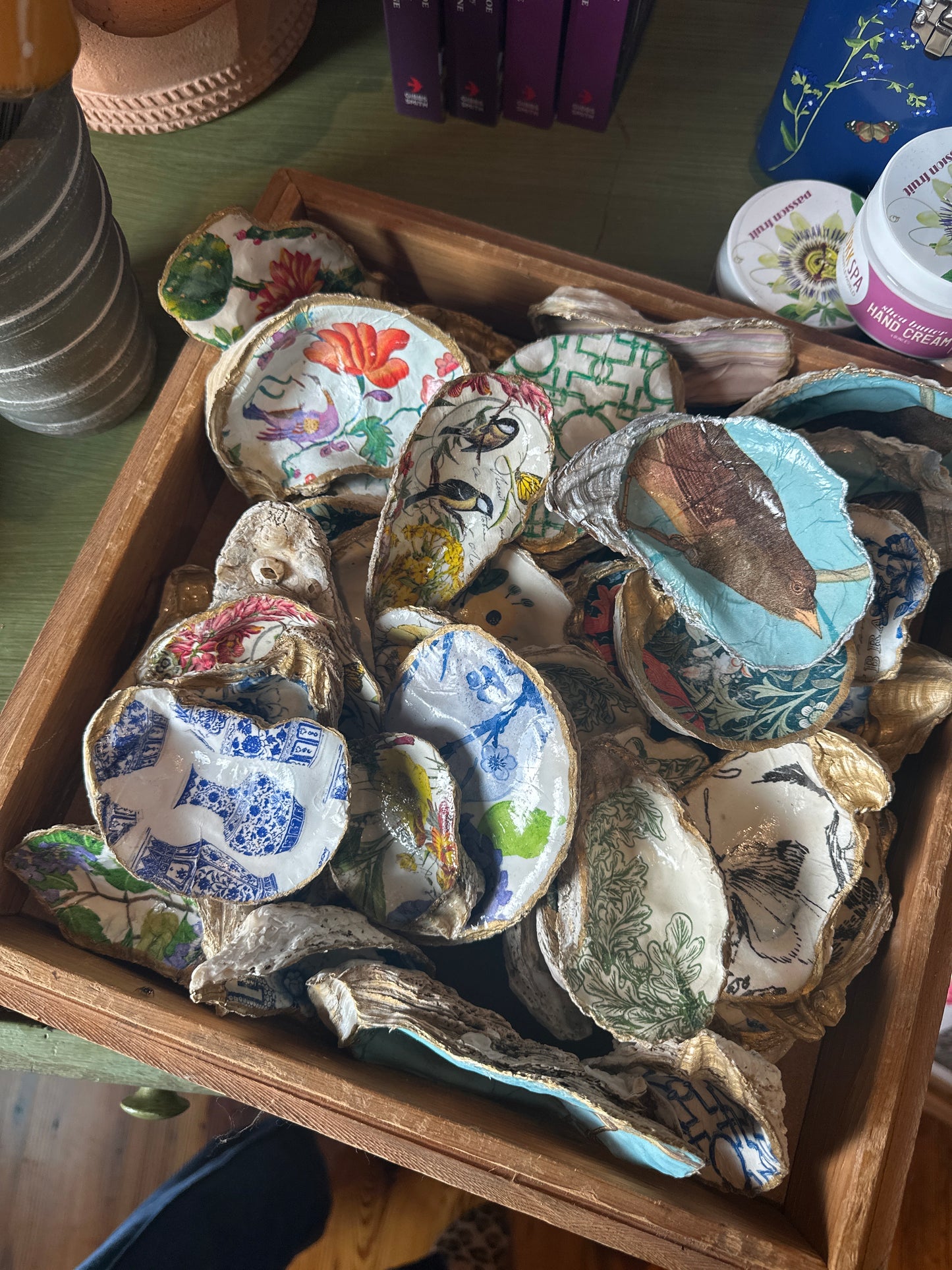 Decoupage Oyster Shell
