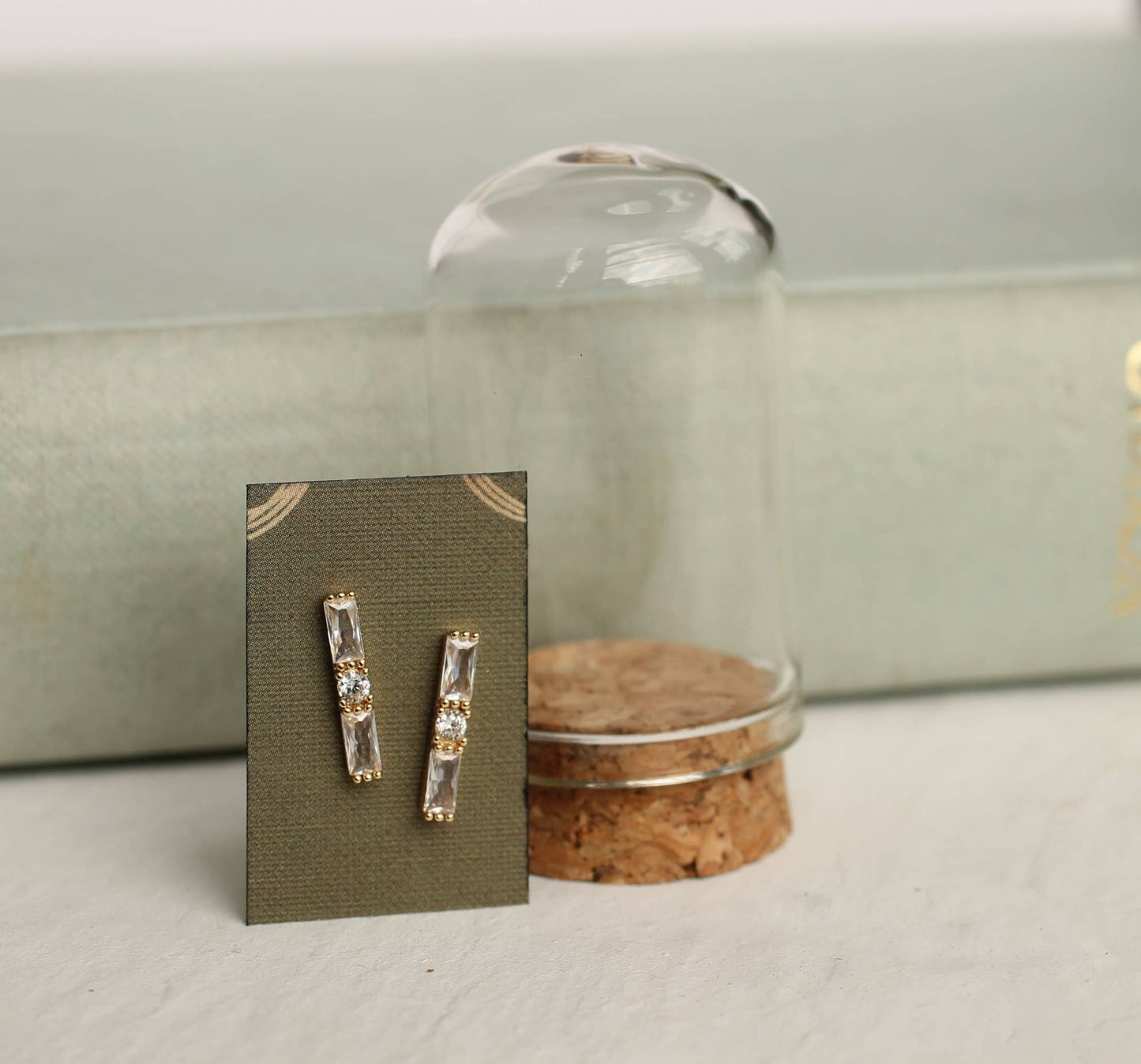 Silk Purse, Sow's Ear - Classic Art Deco Baguette Stud Earrings