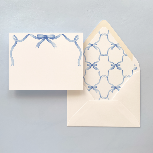 Gloster Road - Blue Bow Notecard Set