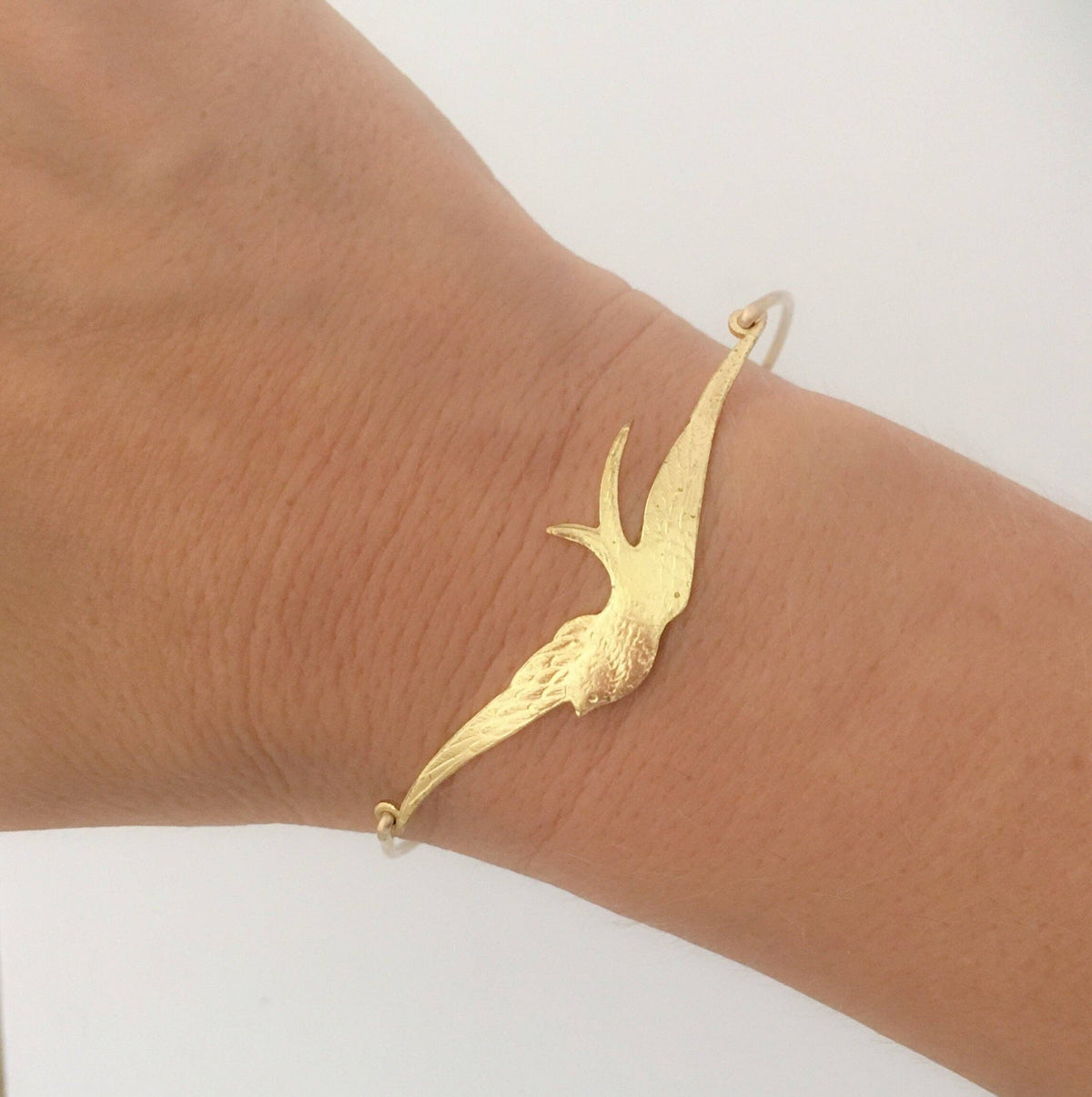 Frosted Willow - Sparrow Bracelet, Flying Bird Bangle