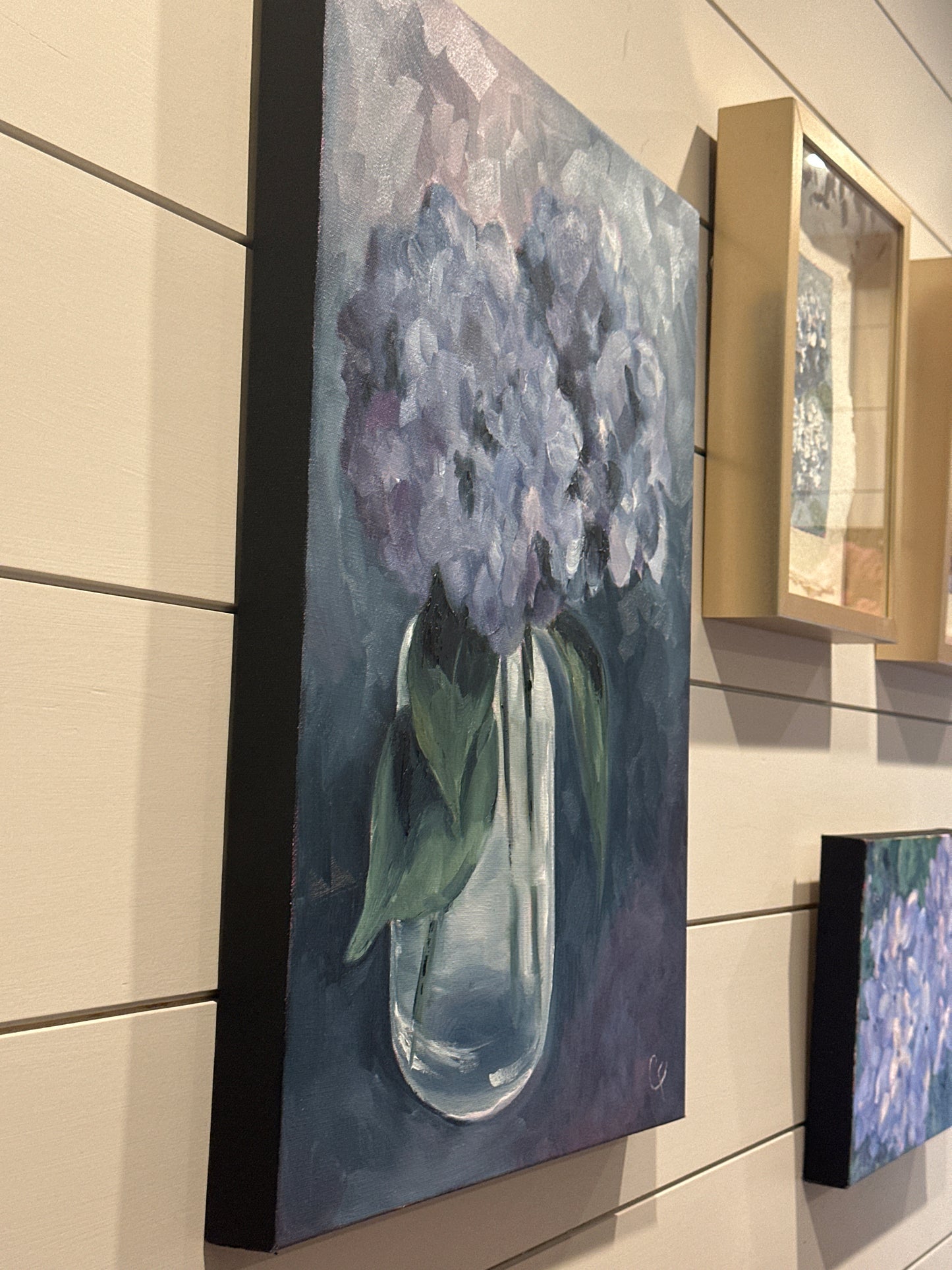 Hydrangeas Oil Painting by Cindy Flynn