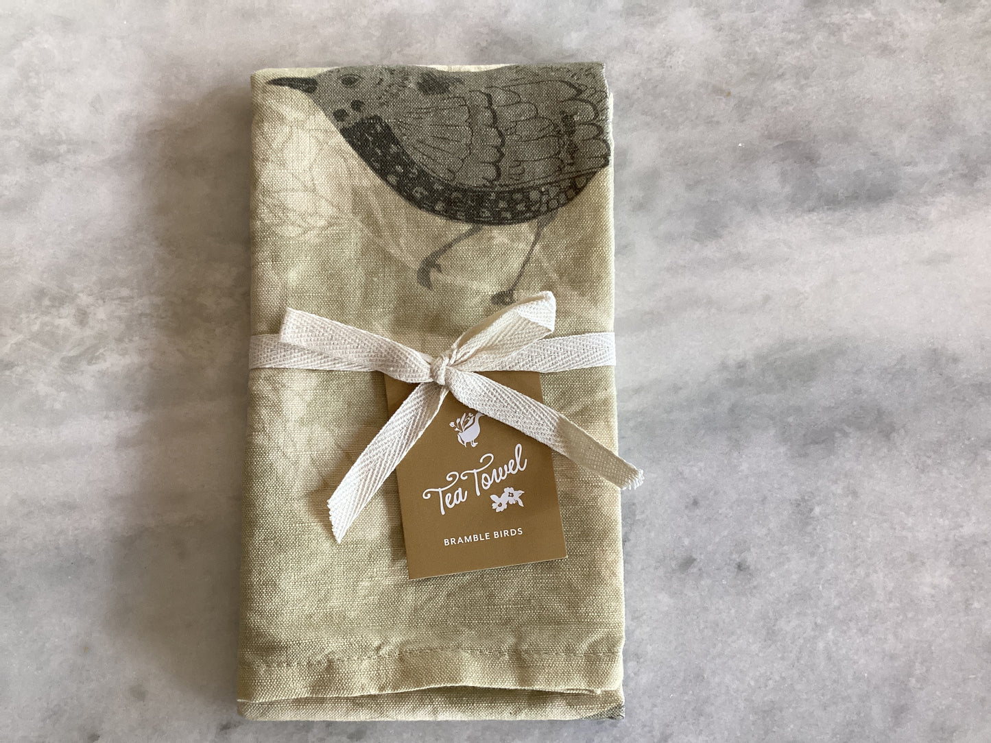 Bird Print - Cotton & Linen Tea Towel