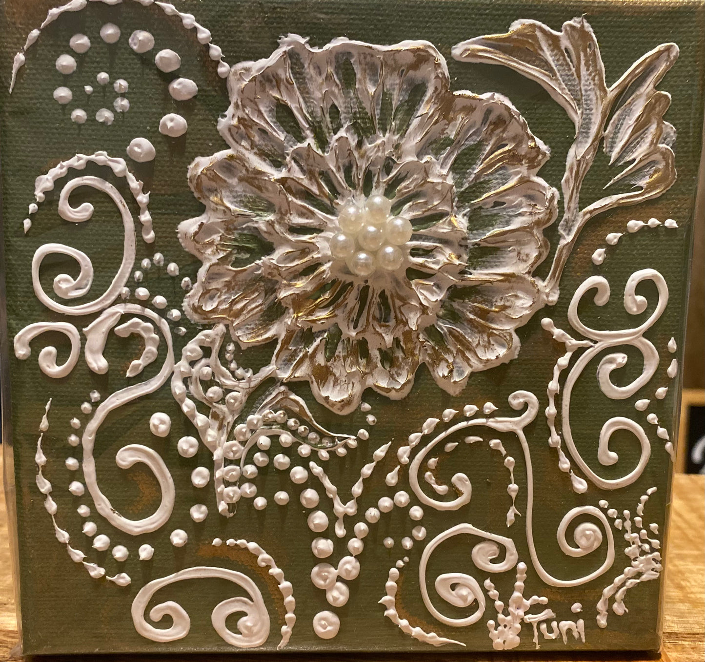 Textural Art with Acrylic Paint by Pauline December 16