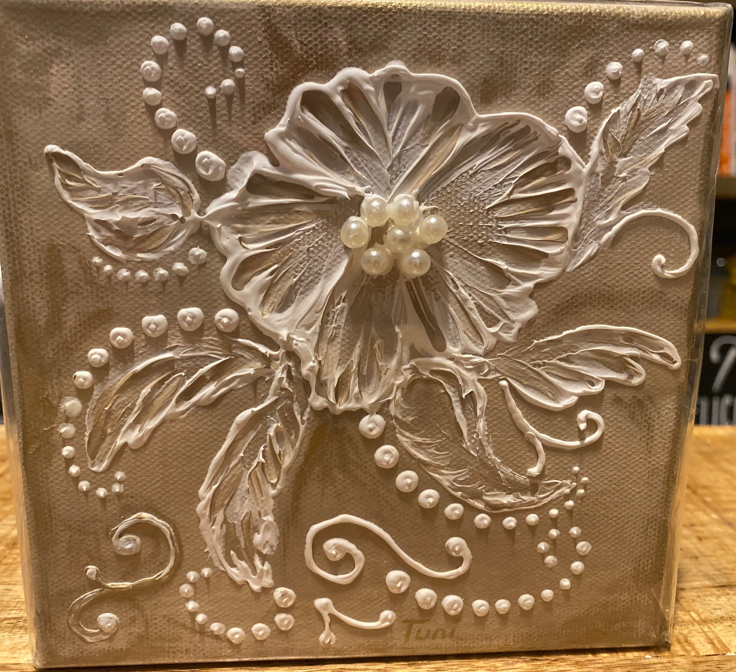 Textural Art with Acrylic Paint by Pauline December 16