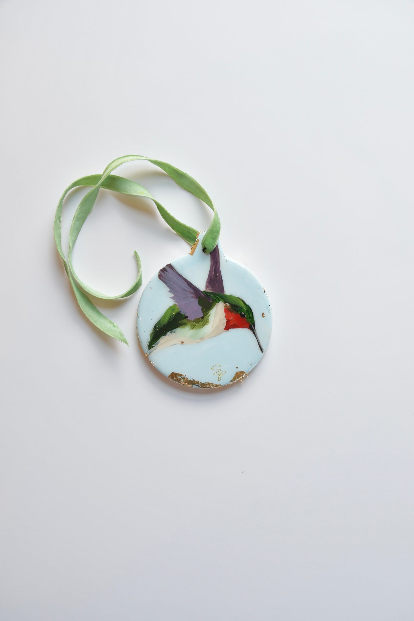 Hummingbird Ceramic Art Ornament