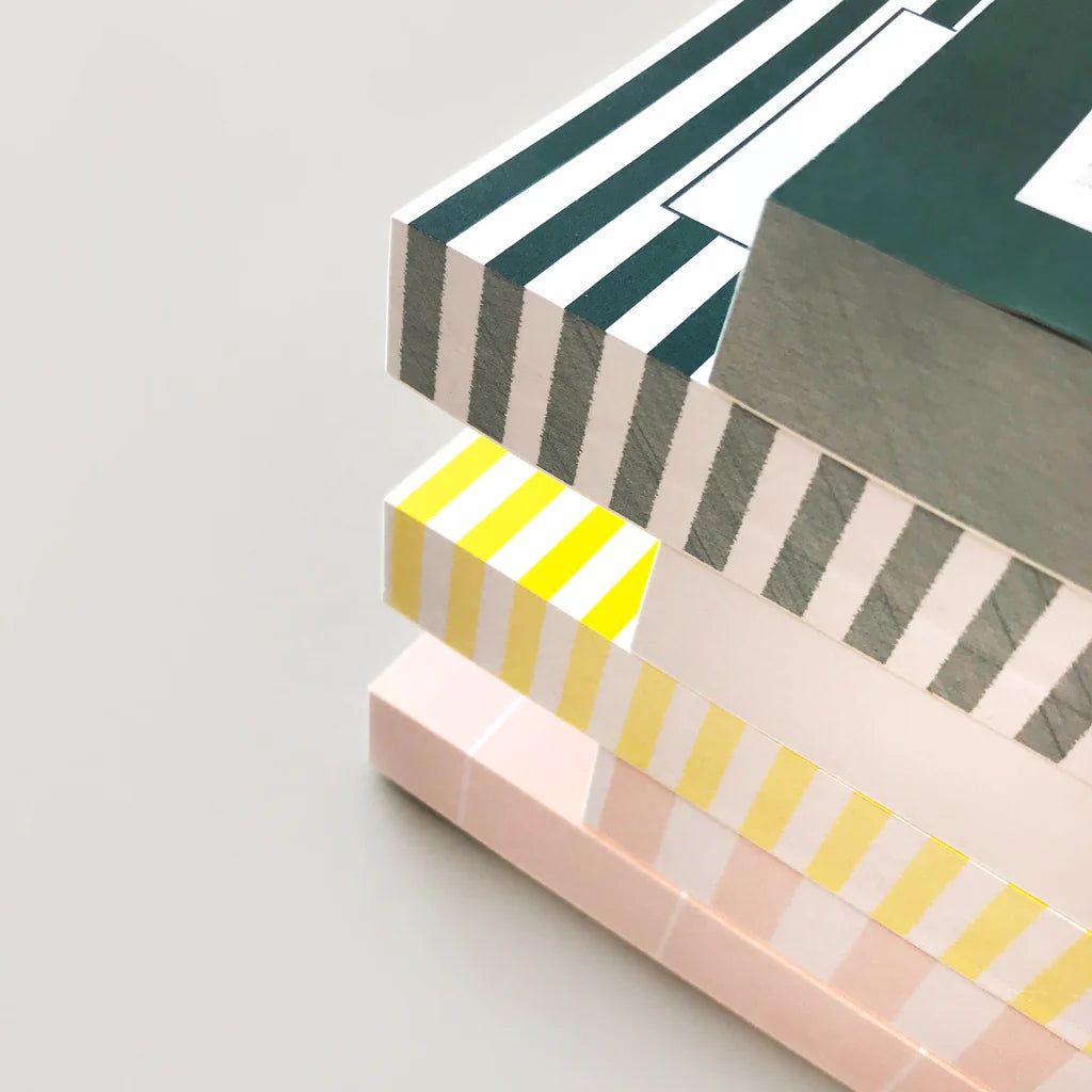 Peony Stripe Chunky Notepad