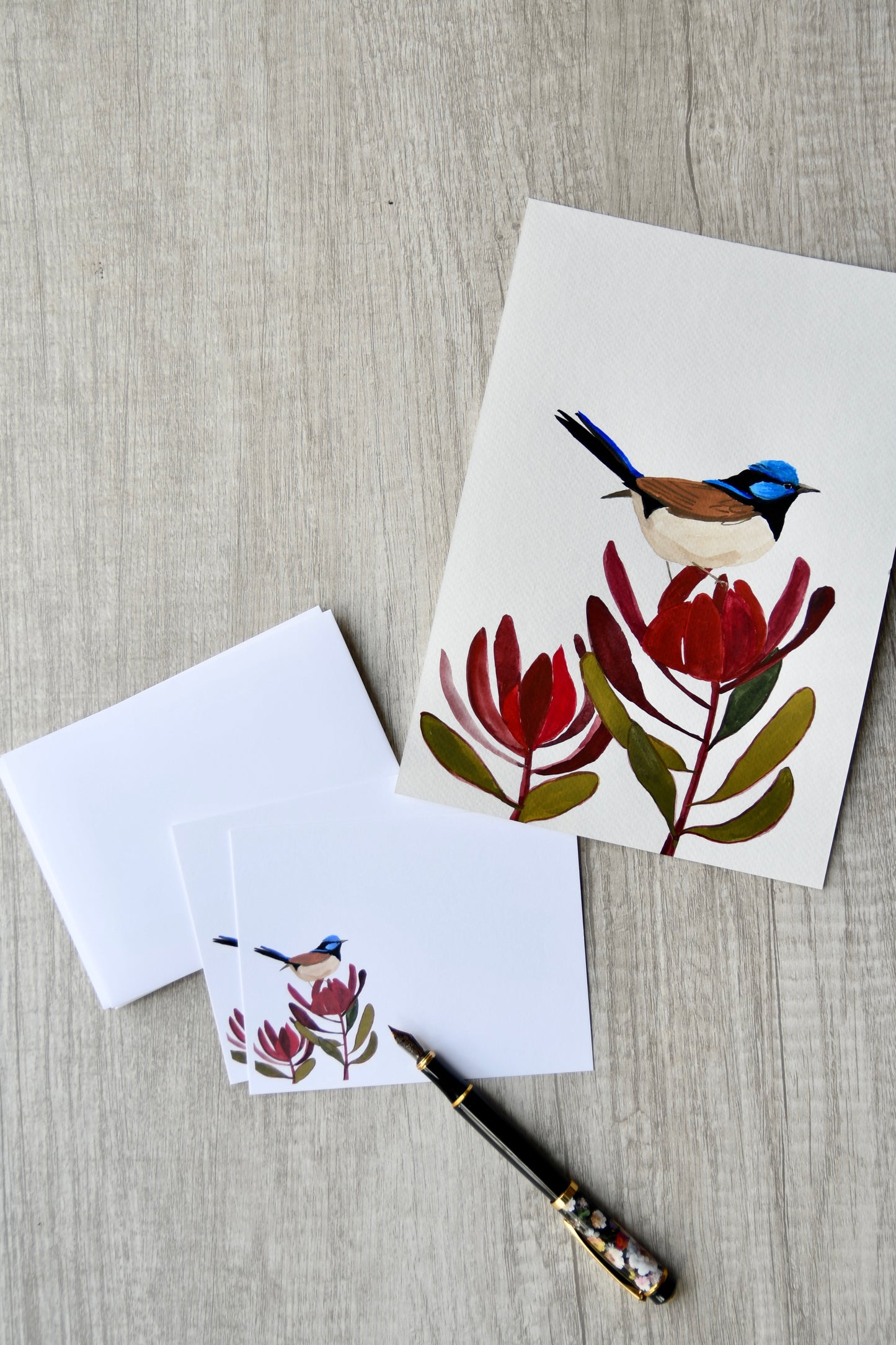 Superb Fairy Wren Personalized Notecards