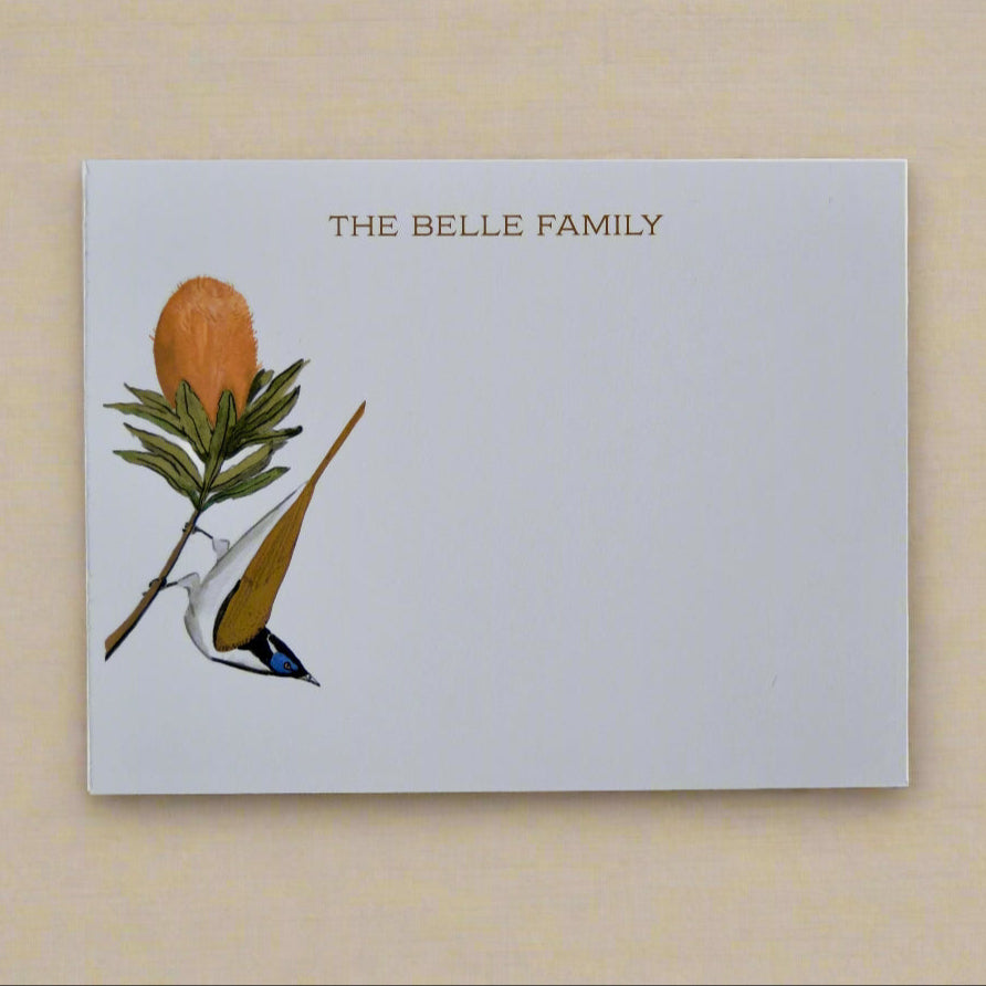 Blue-Faced Honeyeater Personalized Notecards
