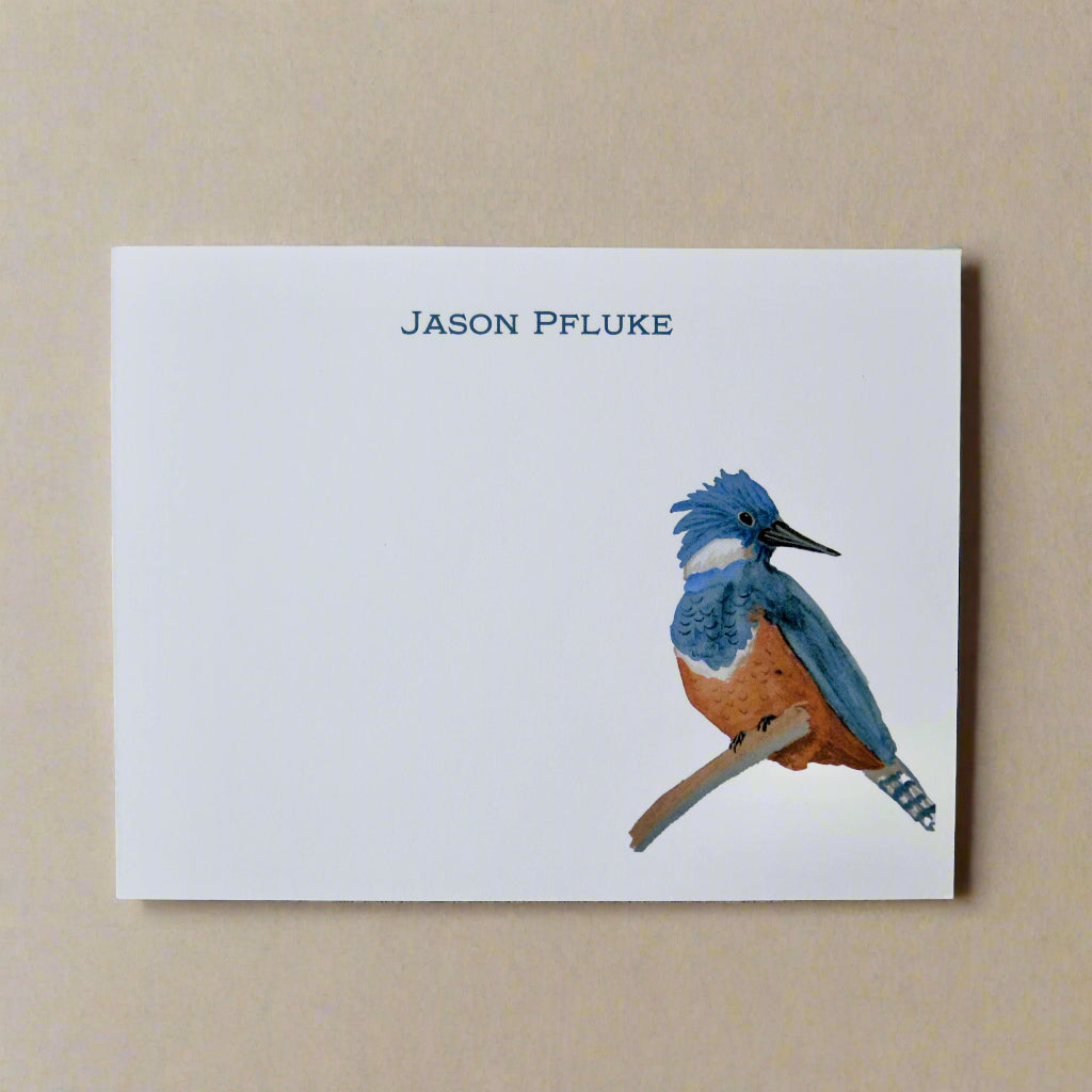 Kingfisher Personalized Notecards