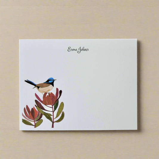 Superb Fairy Wren Personalized Notecards