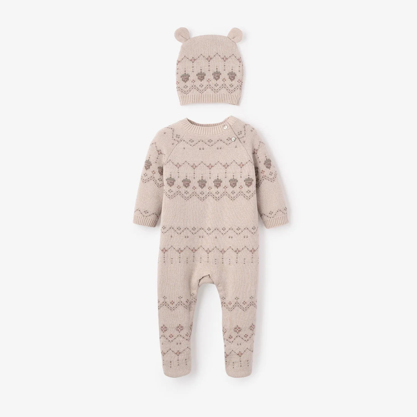 Acorn Fairisle Jumpsuit + Hat