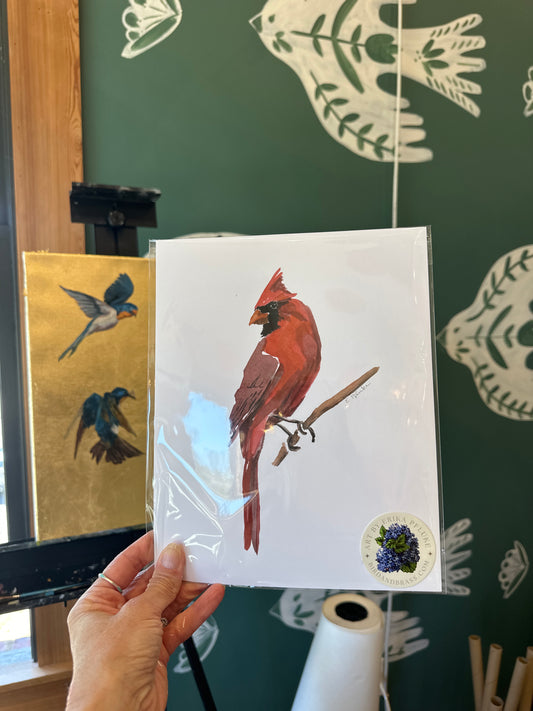 Cardinal Signed Art Print