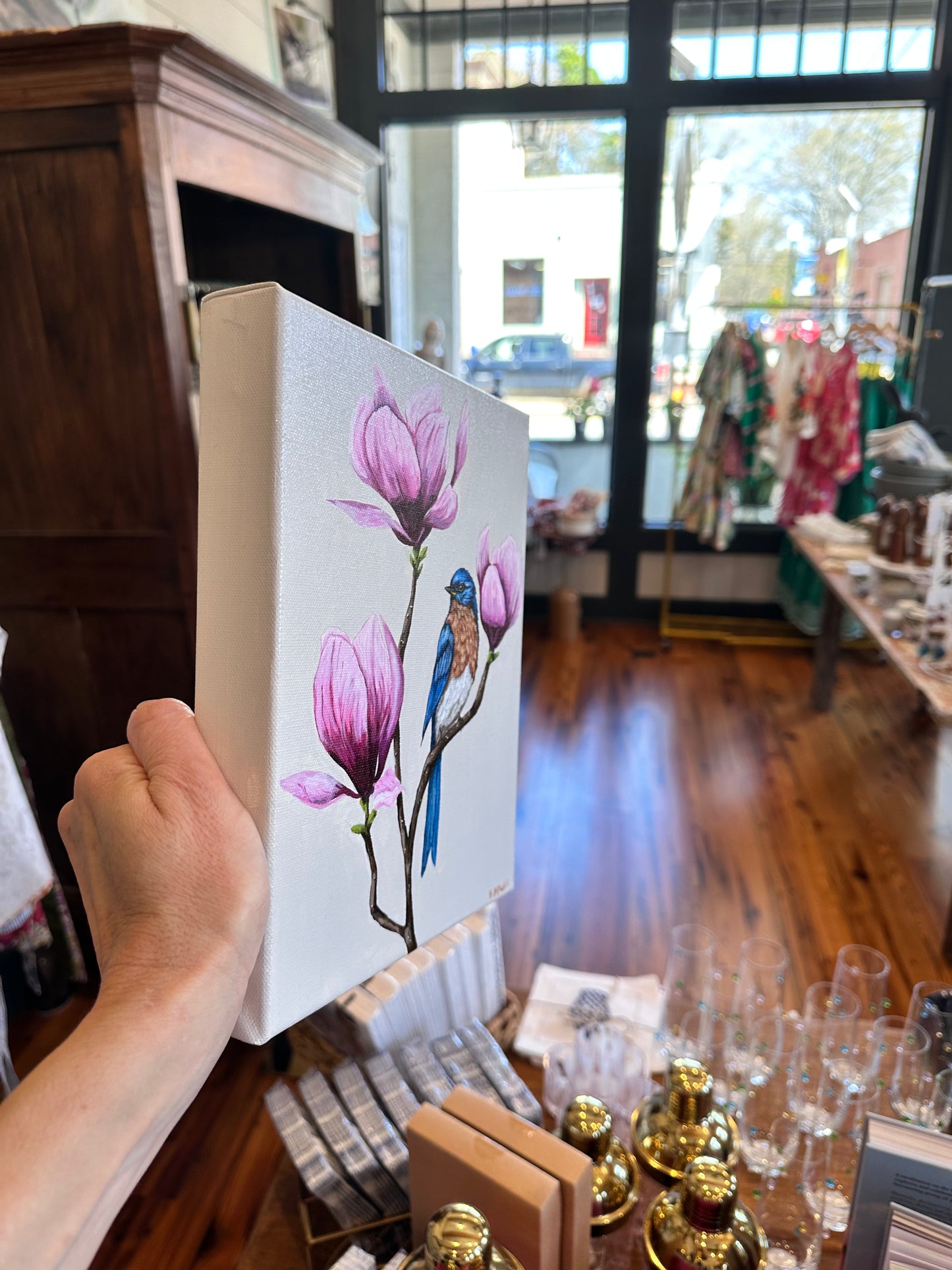 Magnolia & Bluebird 8x10