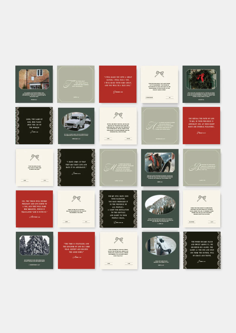 Advent scripture card set