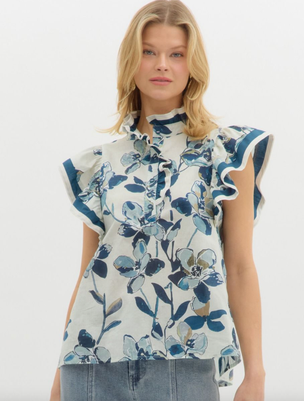 Sadie Navy Top