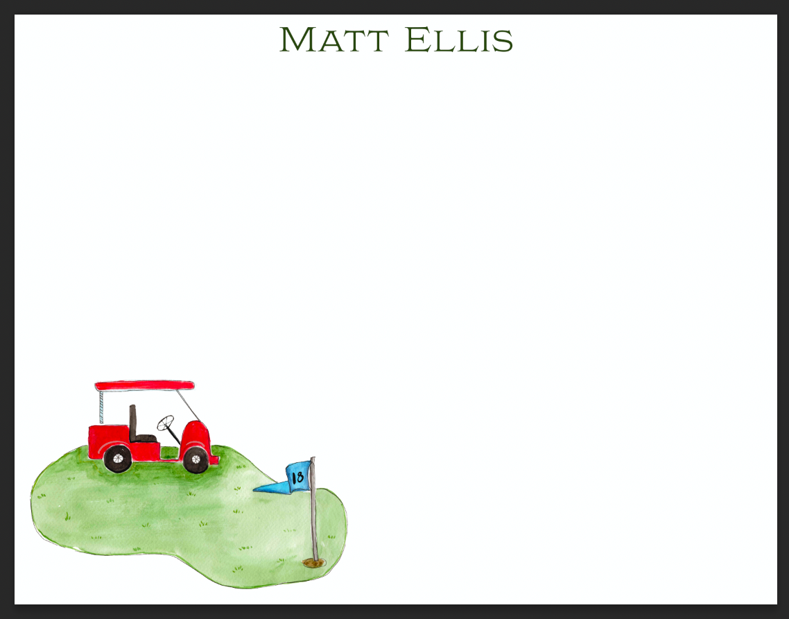 Fishing Lure Personalized Notecards