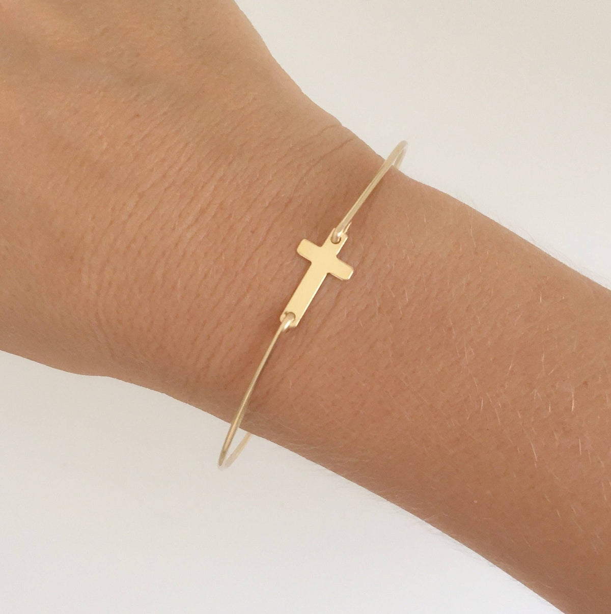 Frosted Willow - Sideways Cross Bracelet