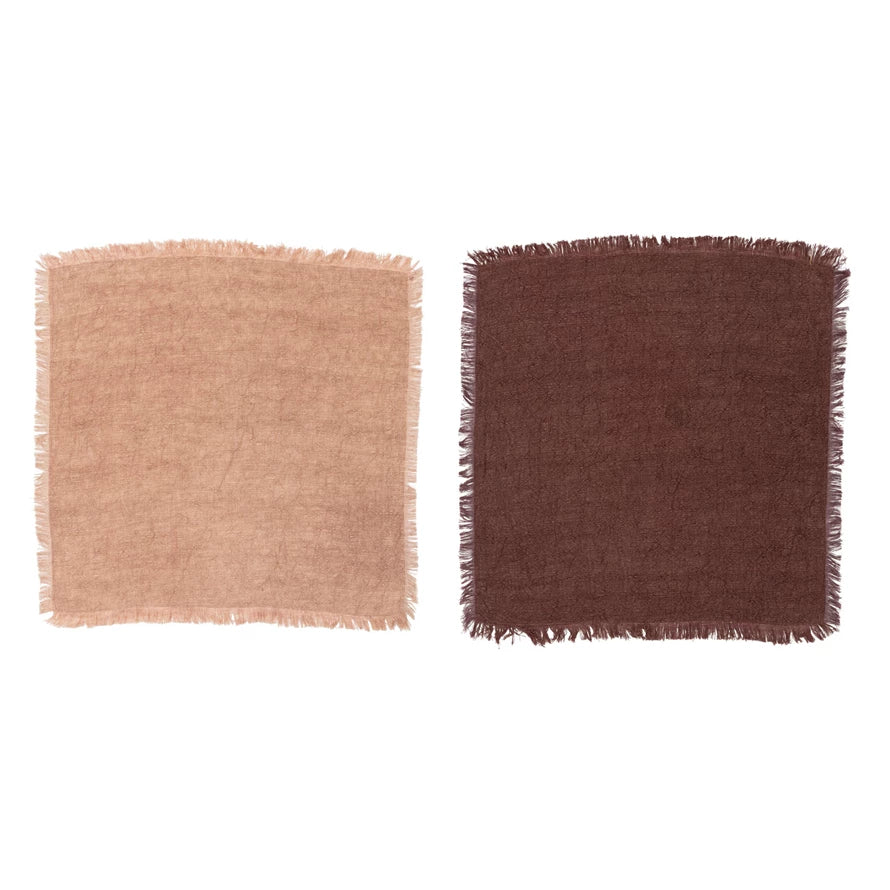 Stonewashed Linen Napkins w/ Fringe