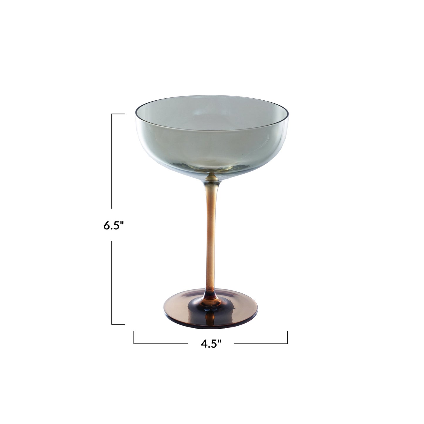 8 oz. Martini Glass, Iridescent Finish