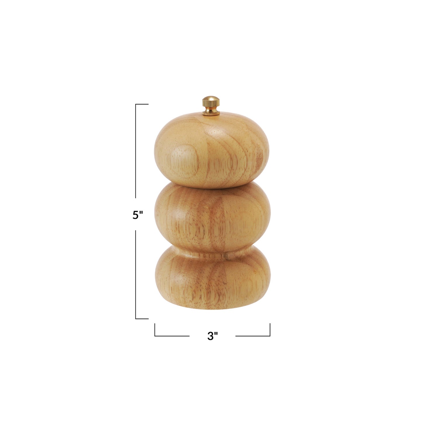 Rubberwood Salt/Pepper Mill, Natural