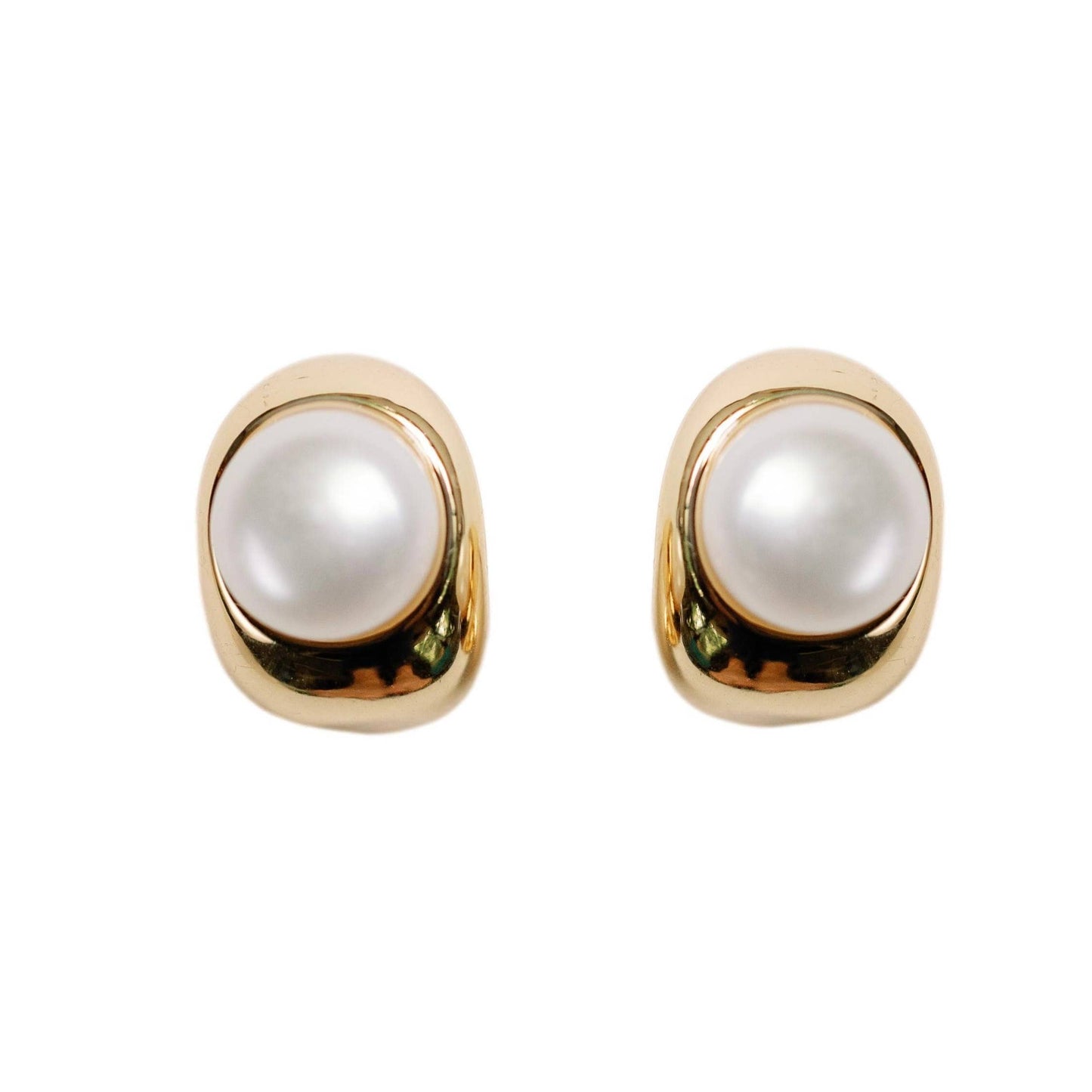 St Armands Designs of Sarasota - Pearl Huggie Mini Hoop Earrings